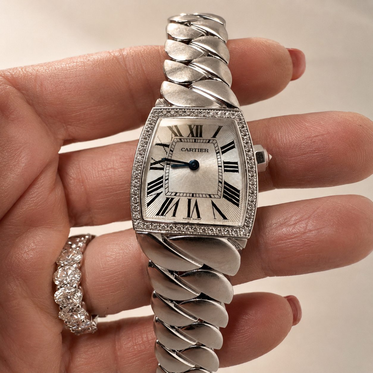 Cartier caseback engraving detail
