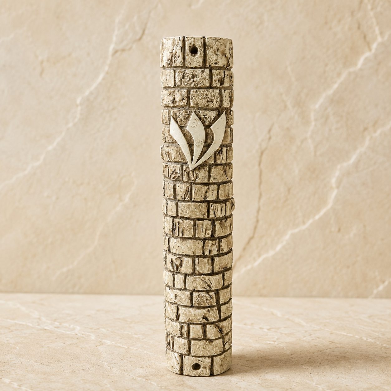 Jerusalem stone mezuzah